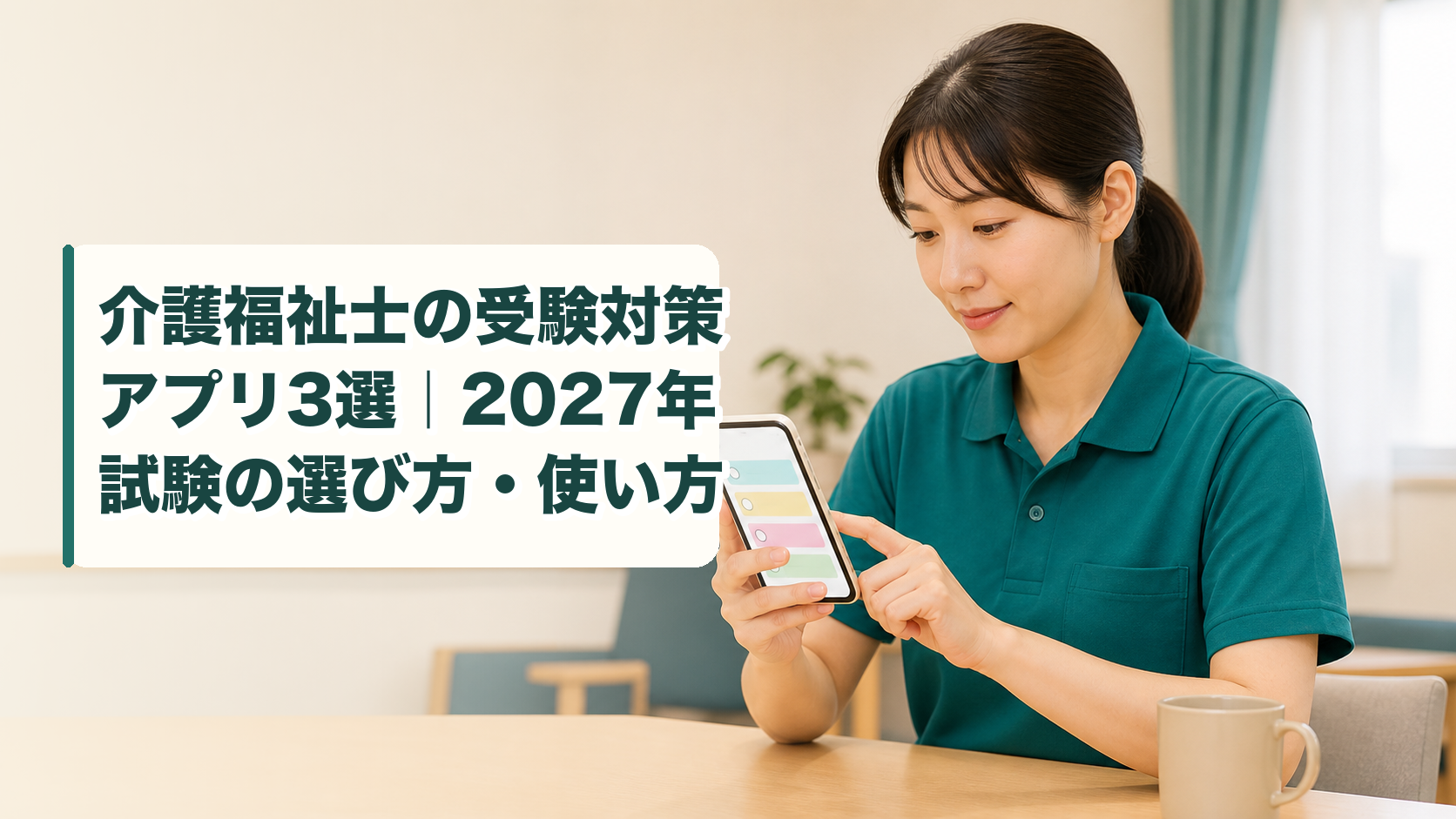 介護福祉士の受験対策アプリ3選｜2027年試験の選び方・使い方