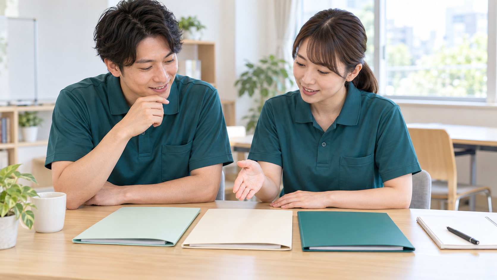 介護職の研修と国家資格を比較する職員