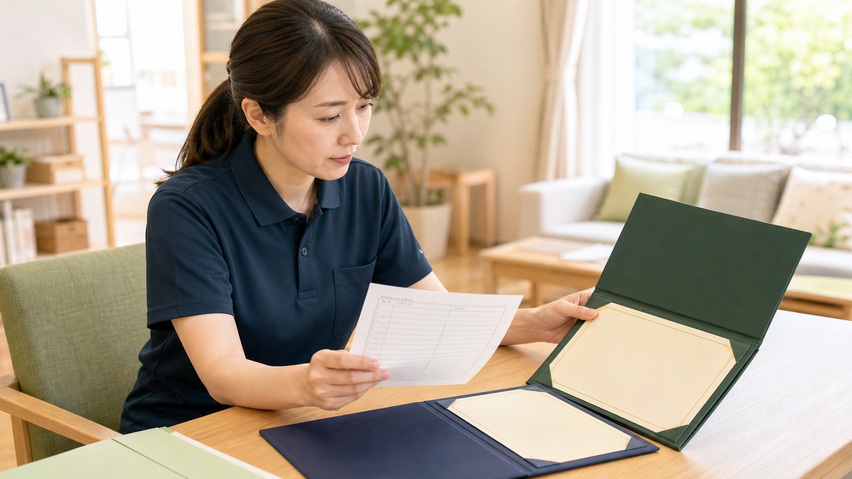 STEP3：免許・資格欄は登録証と修了証で確認する