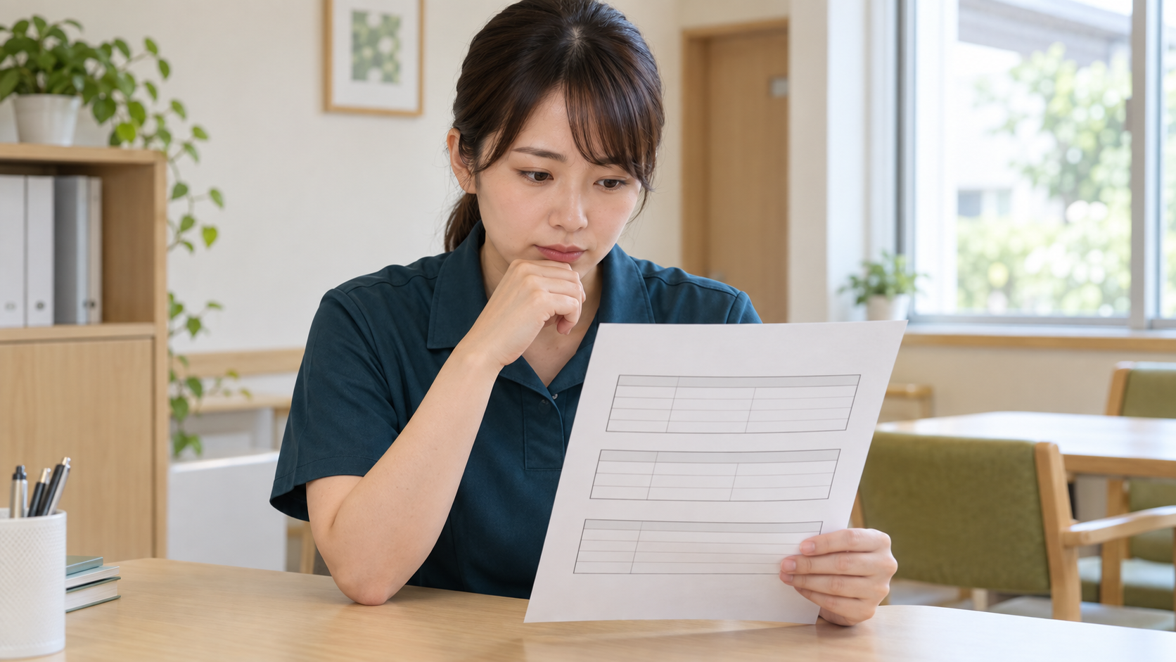 介護福祉士国家試験の結果通知を確認する介護職