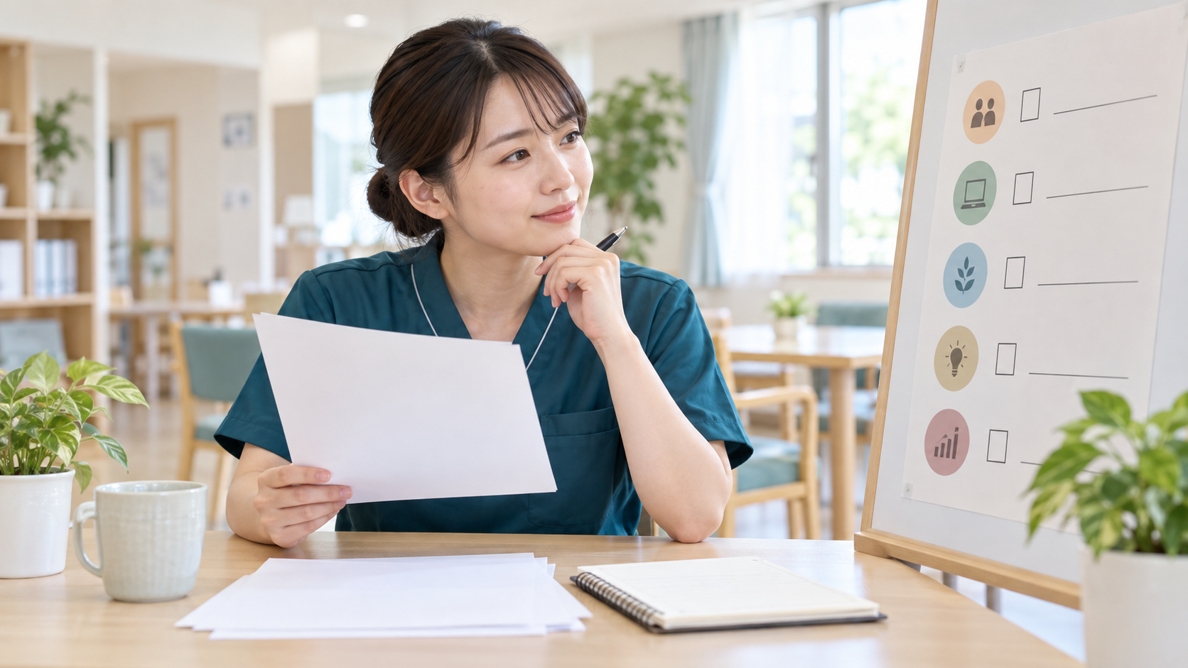 役割と求人条件を比較して次の行動を決める介護職